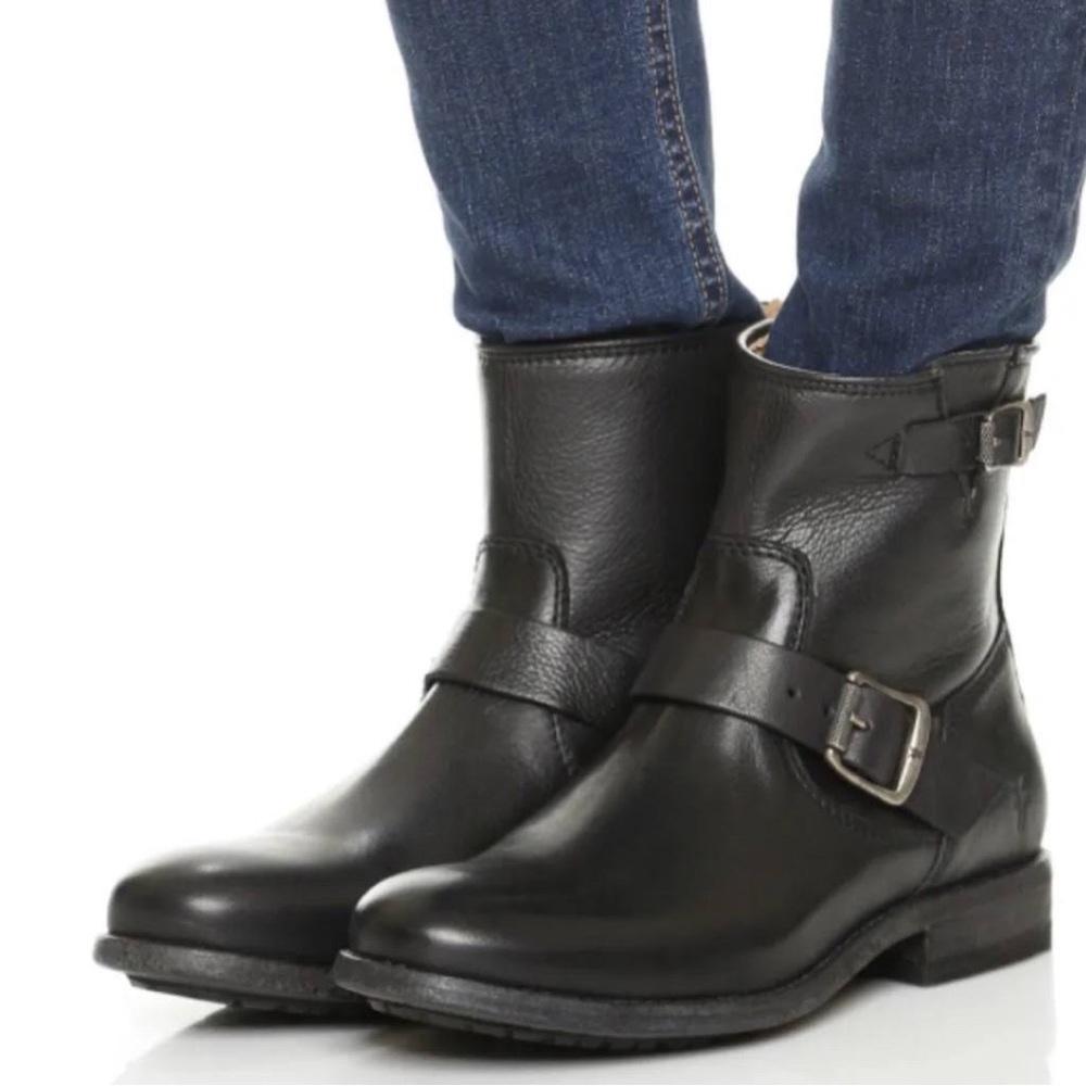 FRYE BOOTS 7.5 LEATHER BOOTS BIKER ROCKABILLY ENGINEER GOTH CYBERPUNK